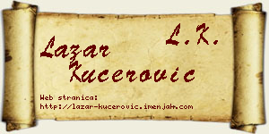 Lazar Kućerović vizit kartica